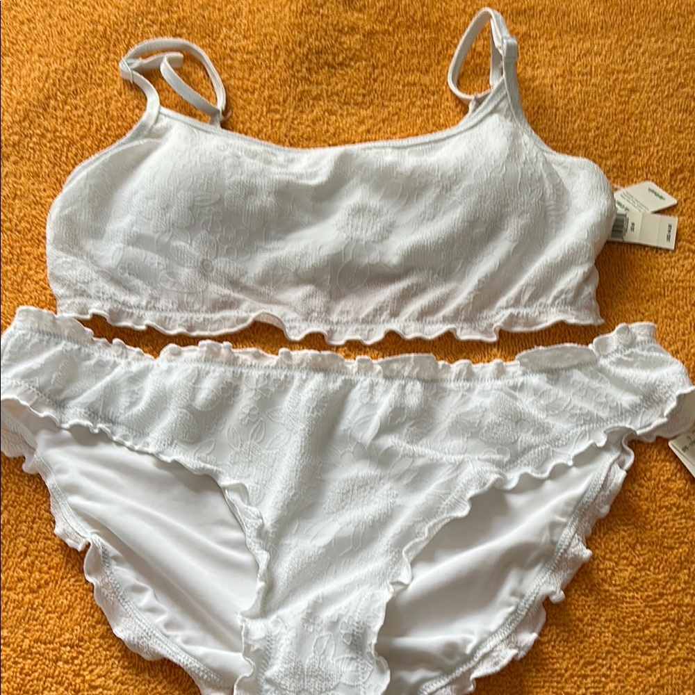 Aerie White Lace Bikini Set
